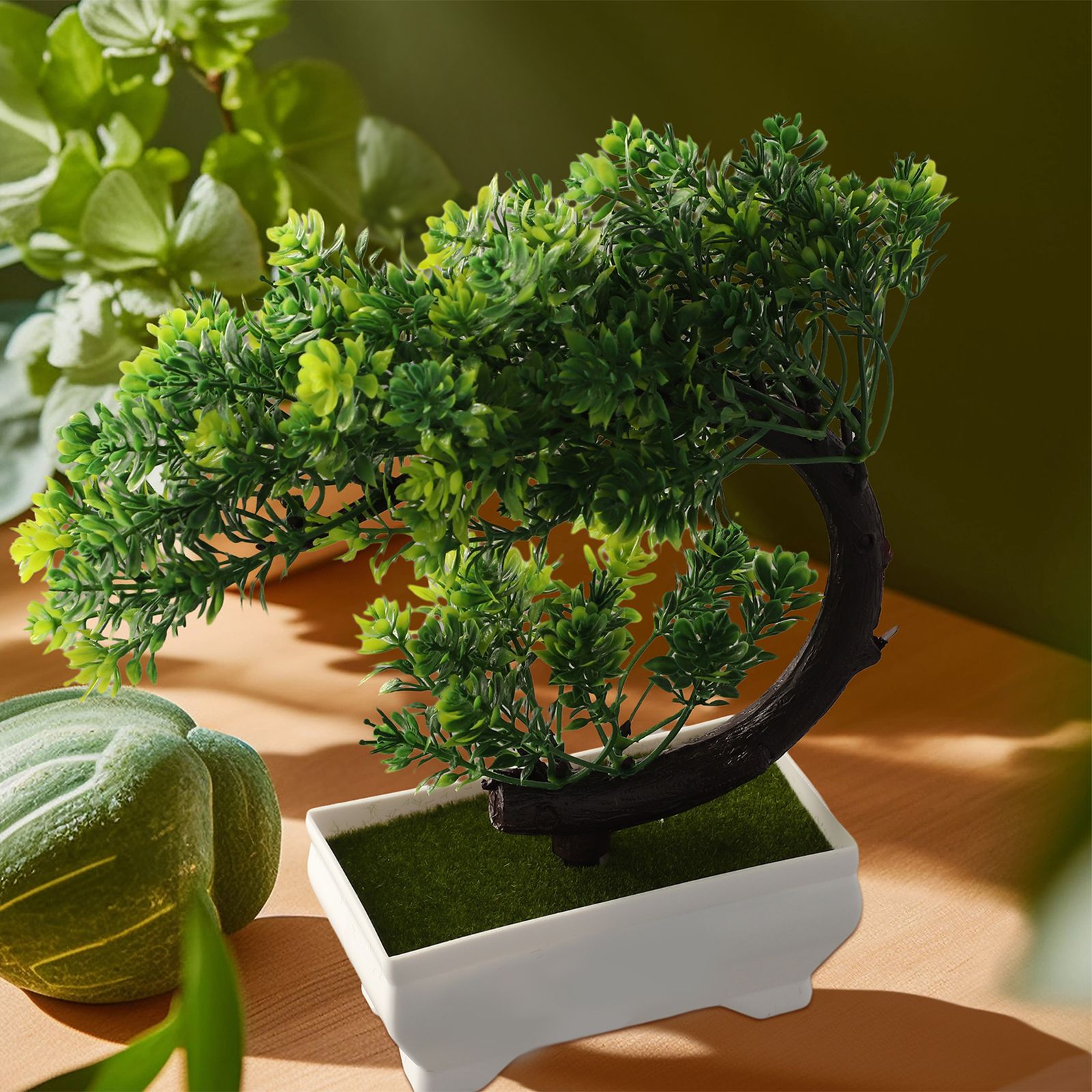 Bonsai Garden Desk - Kunststoff-Bonsai-Ornament im Topf für die Innendekoration