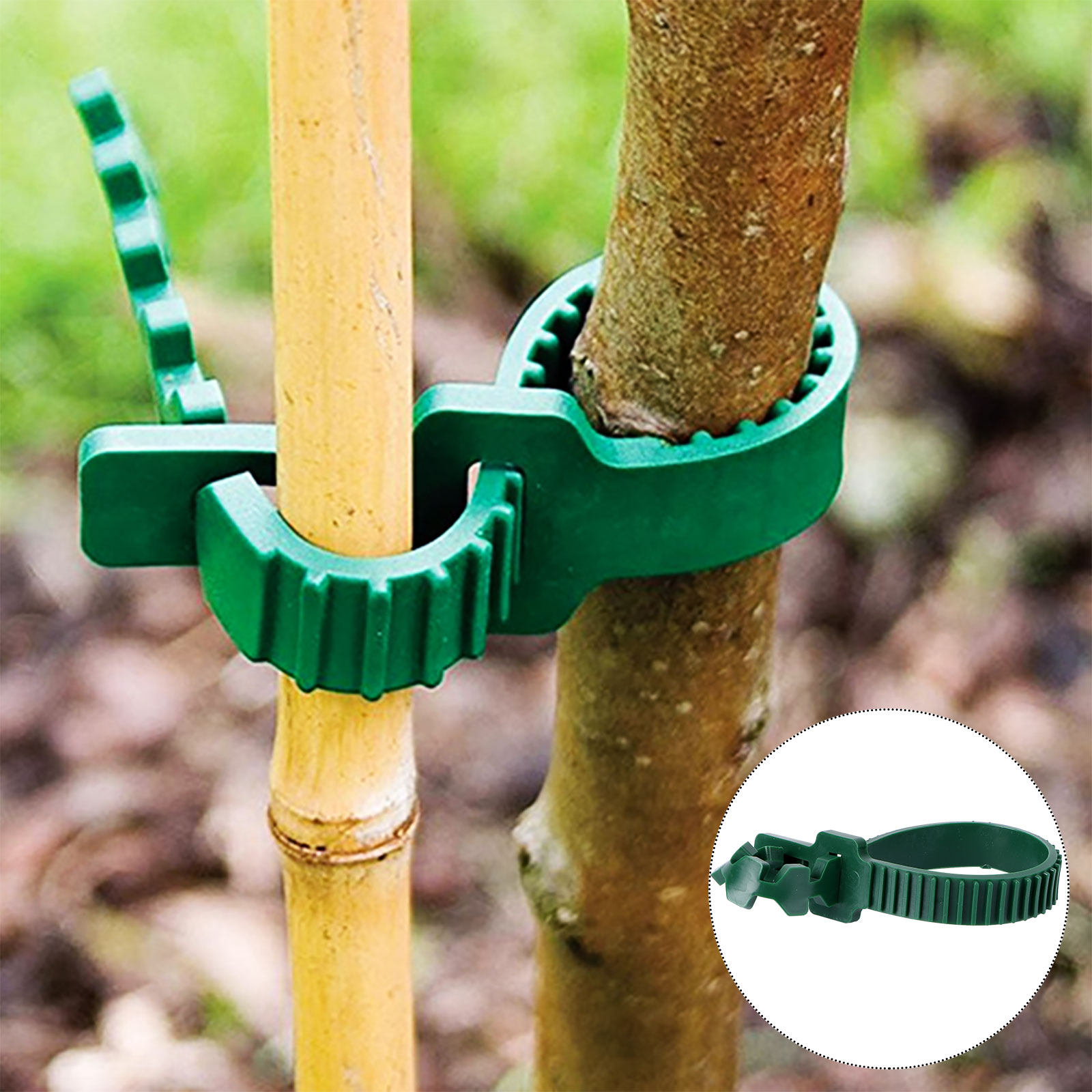 Bonsai Gardener - 20 Stück Rankenbefestigungsschnallen Gartenpflanzen-Stützclips PVC Wiederverwendbarer