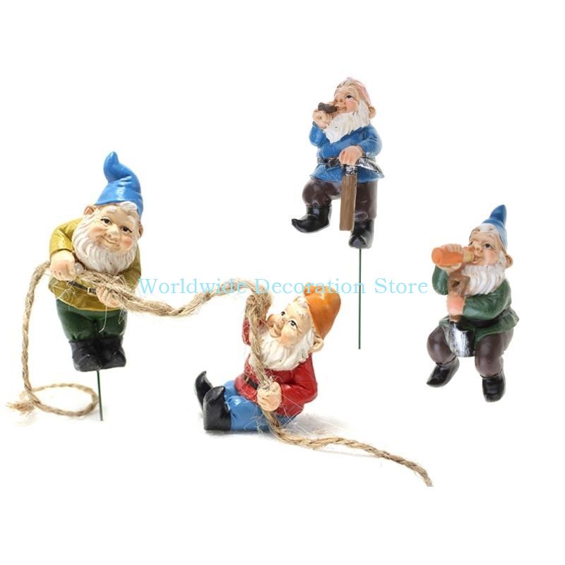 Q39B 4PCS Zwergharz Figuren Ba – Bonsai Garden Layout Bewertung und Preis