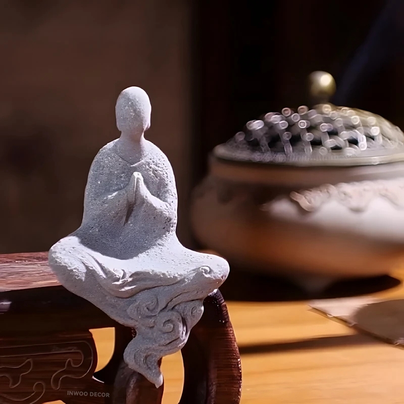 Stein-Buddha-Statue, kleiner M – Bonsai Garden Desk Bewertung und Preis
