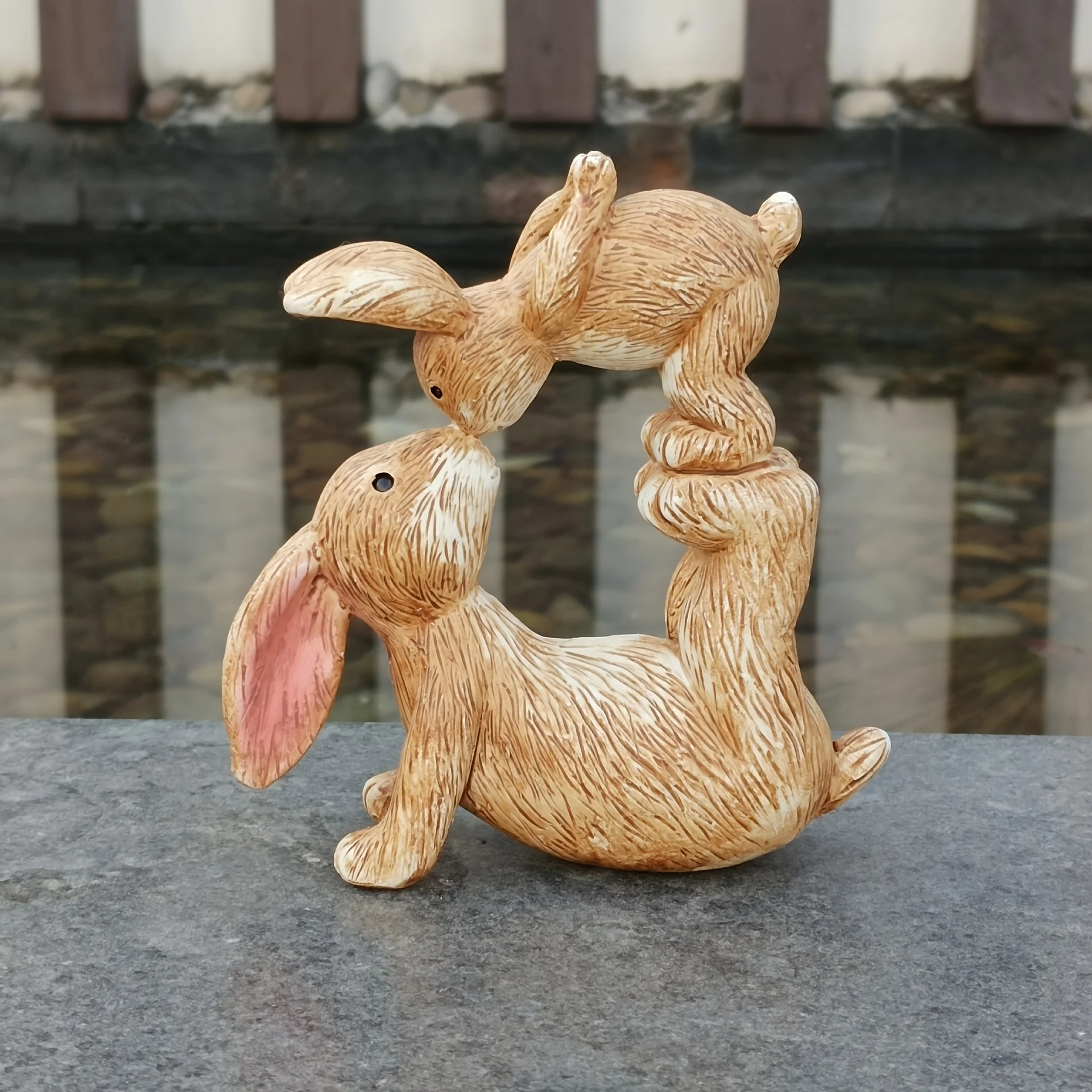 Garten Harz Küssen Hase Statue – Bonsai Garden Desk Bewertung und Preis